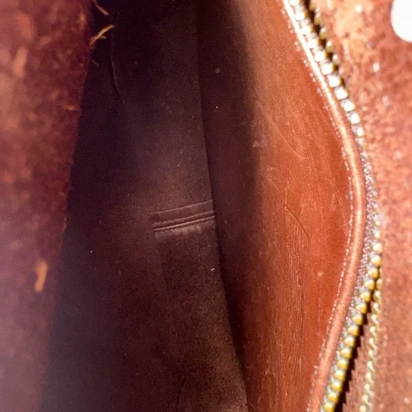 Vintage Mahogany Coach Ergo Flap - Picture 5 of 6